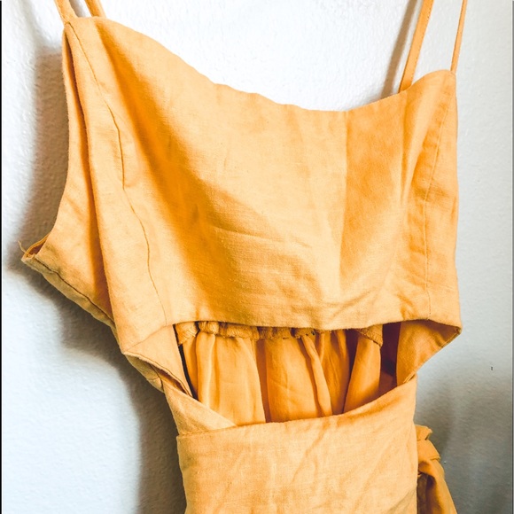 F21 Yellow Cut Out Dress - Picture 5 of 11